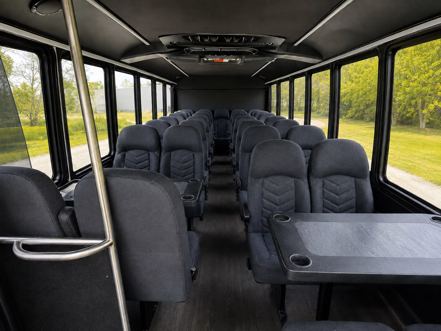 flower mound 20 passenger minibus inside
