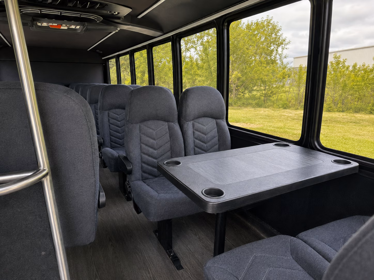 flower mound 20 passenger minibus interior