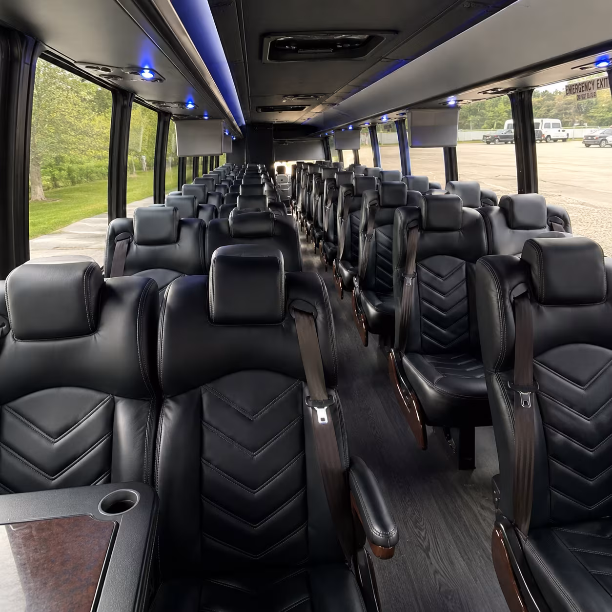 flower mound 28 passenger minibus interior