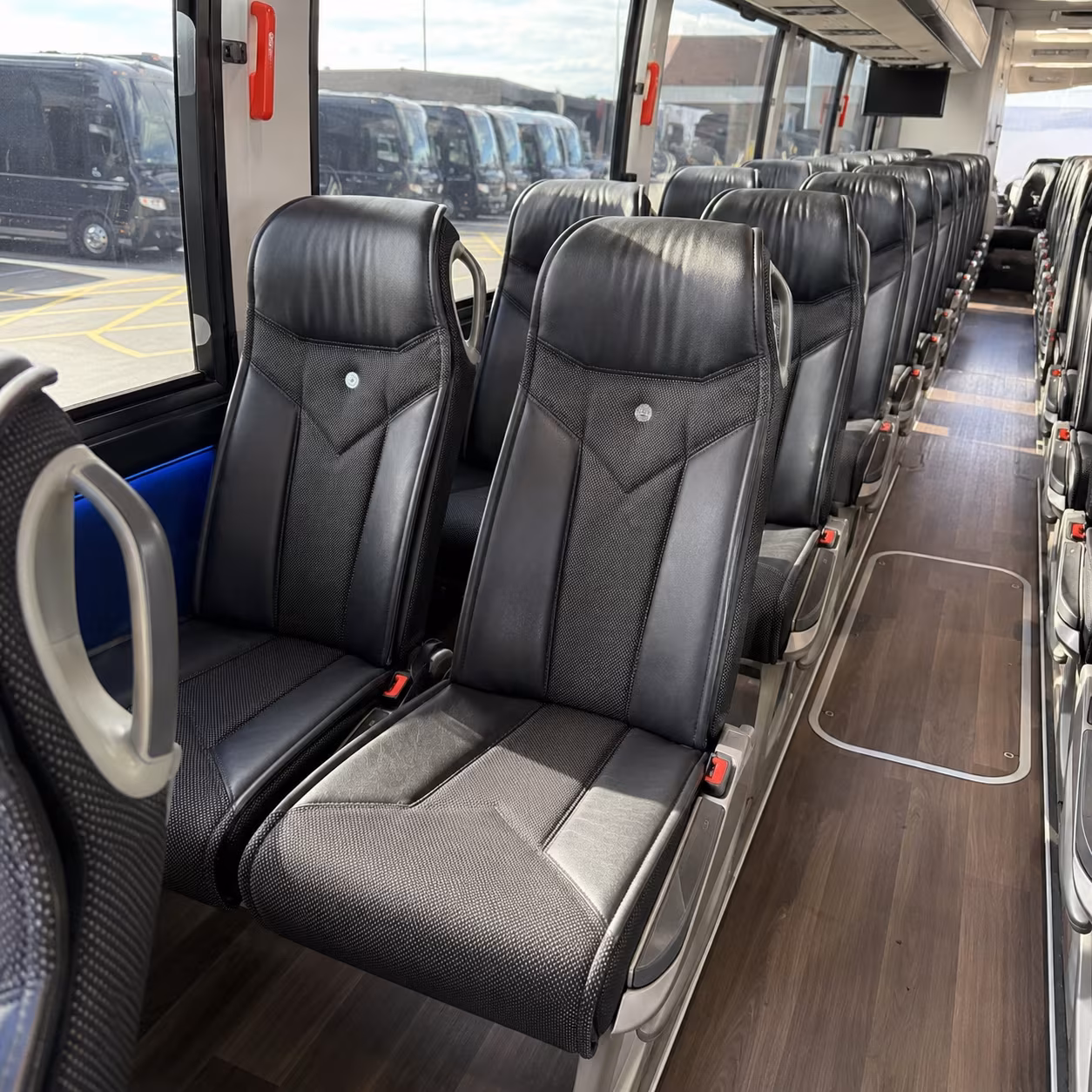 flower mound 40 passenger charter bus interior
