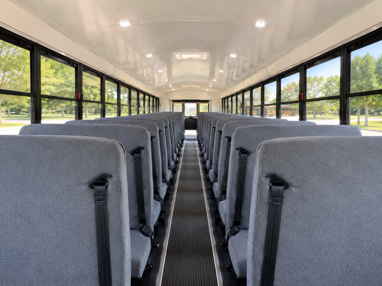 flower mound school bus inside